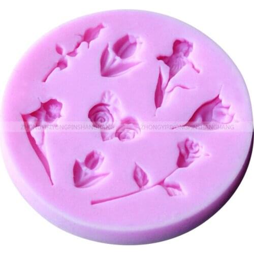 Cake Baking Liquid Silicone Mold Stereo Bouquet Modeling C025