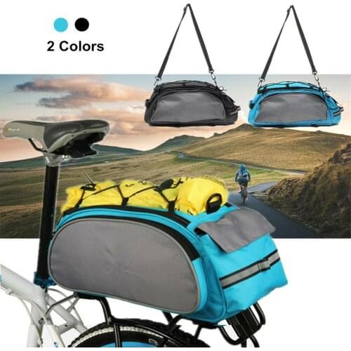 13L Bicycle Bags Large Capacity Waterproof Cycling Bag Mountain Bike Saddle Rack Trunk Bags Luggage Carrier Bike Bag