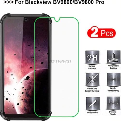 2PCS Tempered Glass For Blackview BV9800 Protective Phone Film 9H Screen Protector For Blackview BV9800 Pro 6.3" Glass Protector