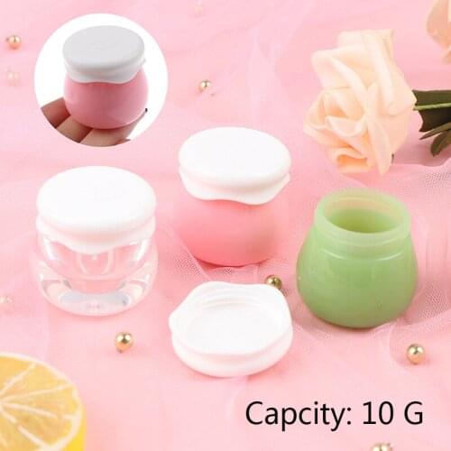 1pc 10G Plastic Cosmetic Empty Jar Pots Makeup Cream Lip Balm Refillable Container