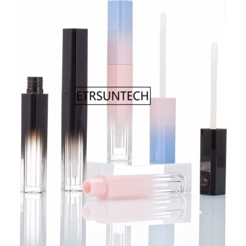 100pcs 4ml Gradient Black Plastic lip gloss Tube Bottle EyeLiner Mascara Cosmetic Packaging Containers F2700
