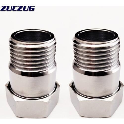 2PCS O2 Sensor Extender Test Pipe Extension adapter Oxygen Sensor Spacer M18 x 1.5