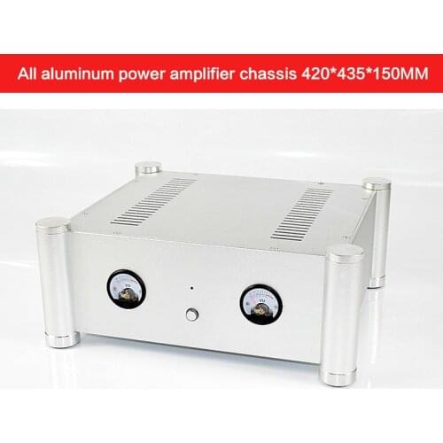 315*355*145MM All-aluminum Amplifier Chassis WA126 Tube Amplifier Preamp Case with VU Meter Amplifier Audio Shell Power Box DIY