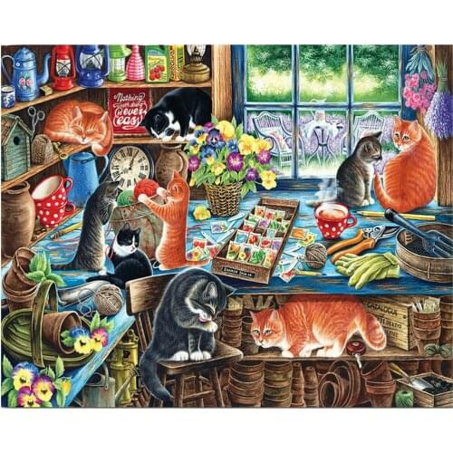 Full Square Diamond Embroidery Animal cat 5D Full Diy Diamond Painting Cross Stitch Mosaic Rhinestones Needlework Wall Decor