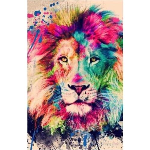 Diamond Painting Color Painting Modern Animal Lion Home Decoration Wall Picture WG2185