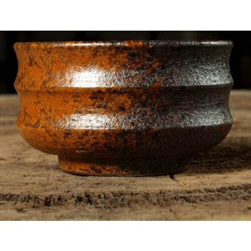 Antique Rust Glaze Tea Cup Coarse Pottery Tea Master Cup Japanese Style Tea Bowl Ceramics Creative Home Decor