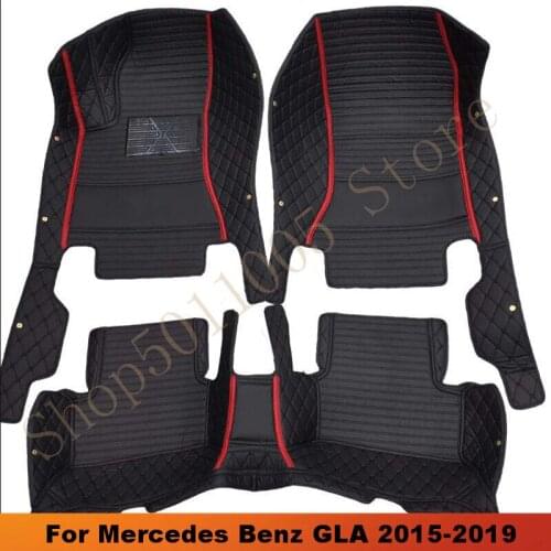 Car Floor Mats For Mercedes Benz GLA Class GLA45 AMG GLA 220 GLA 250 X156 2015 2016 2017 2018 2019 Carpet Car Mats Accessories