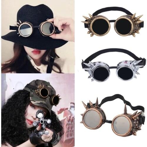 Danganronpa V3 Iruma Miu Cosplay Glasses Props Gothic Rivet Steampunk Goggles Glasses Halloween Accessories Props