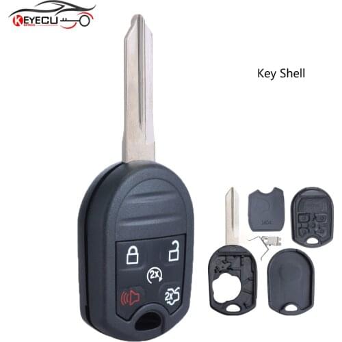 KEYECU 2PCS/Lot Remote Head Key Case Shell Fob 5 Button for Ford Edge Escape Expedition Fusion CWTWB1U793