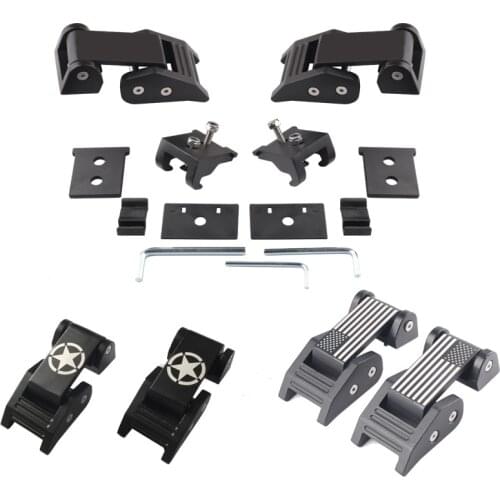Stainless Bracket Latches Buckle Holder Car Engine Hood Lock Latch Catches Kit for Jeep Wrangler JK Unlimited 2&4 Doors 2007- 17