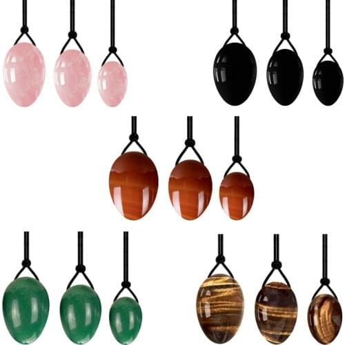 Drilled Yoni Eggs Natural Jade Vaginal Muscle Tightening Massager Kegel Ball Set Muscle Trainer For Women Health And Sexy Body