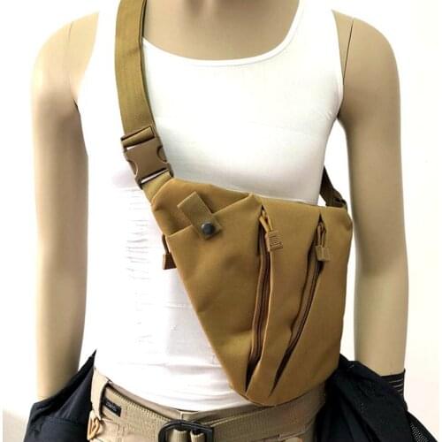Multifunctional Concealed Airsoft Pistol Tactical Hunting Hand Gun Bag Holster Left Right Nylon Shoulder Bag Mens Chest Bag
