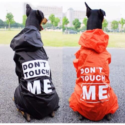 Fashion Dog Raincoat Medium Large Dogs Rain Coat Pet Clothes Puppy Doberman Labrador Waterproof Golden Retriever Jacket