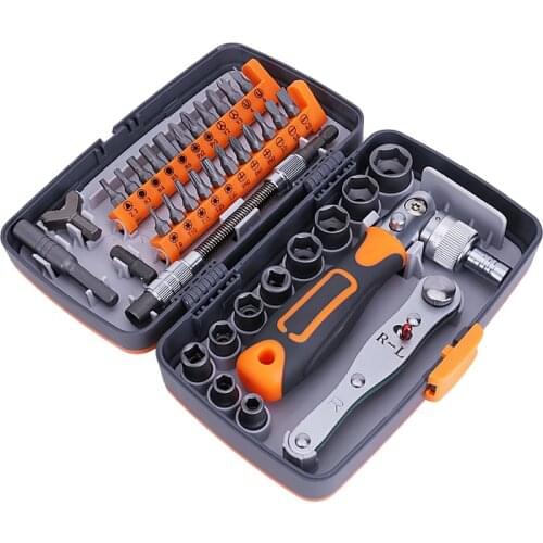 Hand Tools Set Torque Impact Screwdriver Socket Wrench Set Multifunctional Hand Tools Set Screwdriver 38Pcs Ratchet Screwdriver
