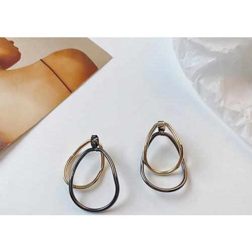 2020 New Vintage Gold Color Earrings For Women Trendy Irregular Geometric Drop Statement Earrings Fashion Party Jewelry Gift