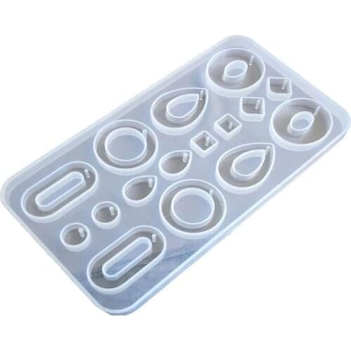 2021 New Crystal Epoxy Resin Mold Earrings Pendant Casting Silicone Mould DIY Crafts Handmade Decorative Jewelry Making Tool