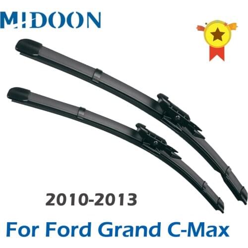 MIDOON Front Wiper Blades for Ford Grand C-Max Fit Pinch Tab Arms 2010 2011 2012 2013