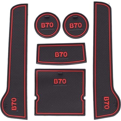 Car Anti-Dirty Pad Door Groove Gate Slot Cup Armrest Storage Pad Mat For Besturn B70 2006 2007 2008 2009 2010 2011 2012