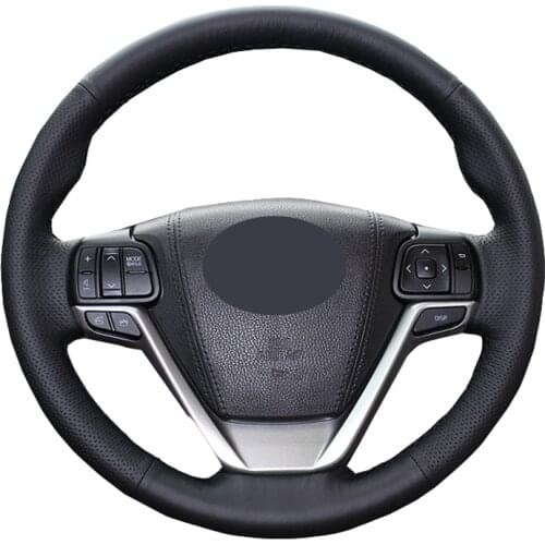 Hand Sewing Car Steering Wheel Cover Wrap Leather Suede For Toyota Highlander 2013-2020 Sienna 2015 2016 2017 2018 2019 2020