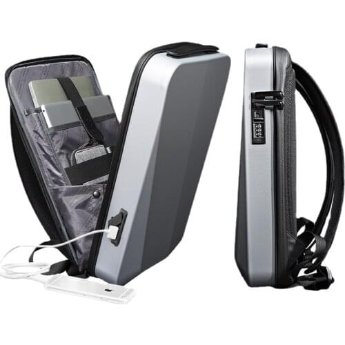 Home Office Backpacks Slim Hard Shell Mens Business Shoulder Backpack Laptop bag USB Multi Layer Storage Waterproof Bag