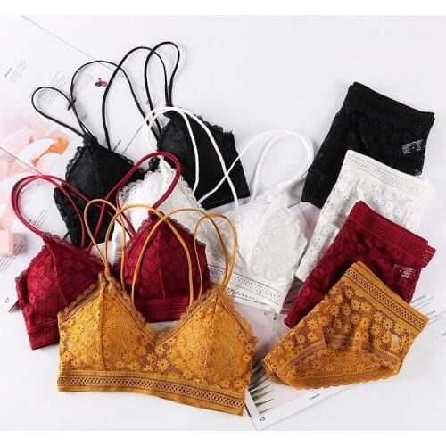 Sexy Lace Bra Set Beauty Back Underwear Women Bra Panties Two-piece Set