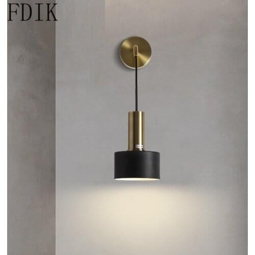 Nordic Bedside Wall Lamp Net Red Lighting Creative Living Room Bedhead Wall Sconce Home Decor Loft Lights Decoration Mount Lamps