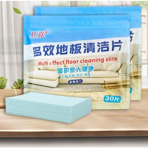 30pcs/bag Multi Effect Floor Cleaning Slice Tablets Strong Decontamination Tiles Household Fresh Fragrance Floor Cleaner