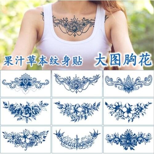 Juice Ink Tattoos Body Art Lasting Waterproof Temporary Tattoo Sticker Feather Planet Fake Mini Old School Tatto Women T1935