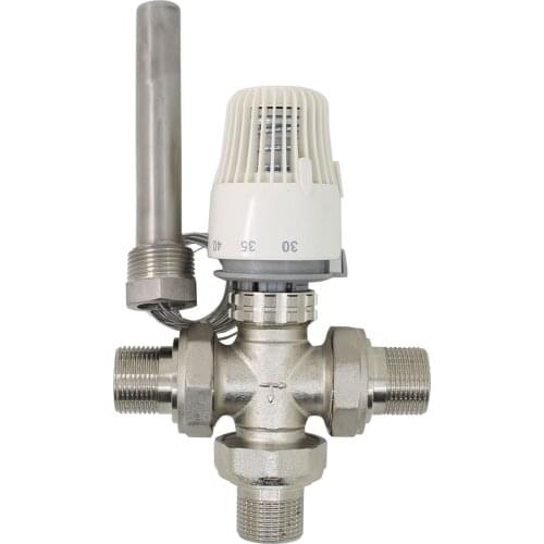 Floor heating system thermostatic radiator valve Automatic brass three-way temperature control valve thermostat valve DN20