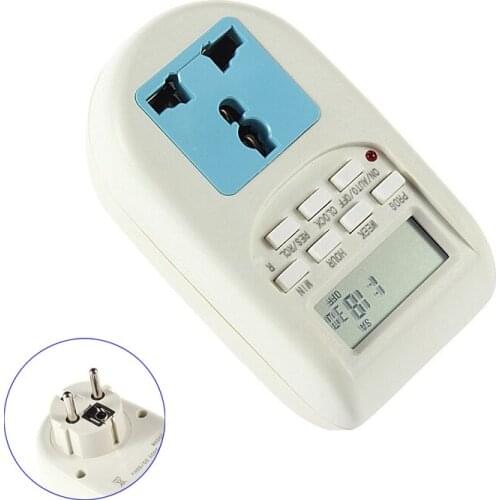 EU Plug 220V/240V Energy Saving Timer Programmable Electronic Timer Socket Household Appliances
