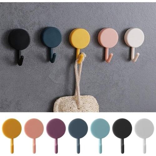 10Pc Household Solid Color Free Punching Door Without Trace Nail Small Hook Clothes Hook Mounted Wall Hook Wall Hooks Decorative