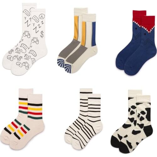 2020 Depony High Quality Combed Cotton happy socks women’s smiling face Casual Soft Comfortable Calcetines