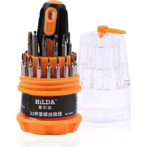 31Pcs Screwdriver Kit Mini Combination Universal Hand Tool Set Dismountable Antiskid Handle Mobile Phone Repair Kit Tools