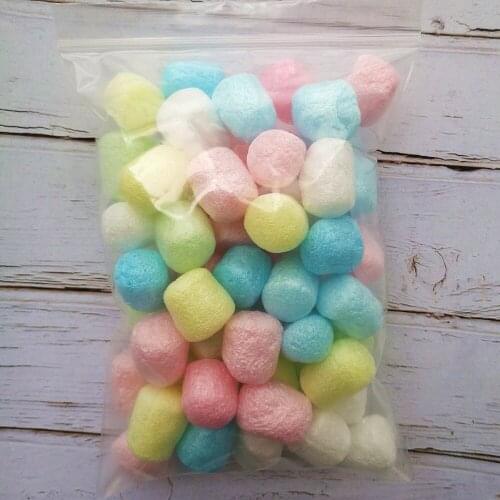 72g 400pcs Slime Supplies DIY Toy Foam Silkworm Cocoon Slime Accessories Filler Decoration Gift Toy for Kids Adults