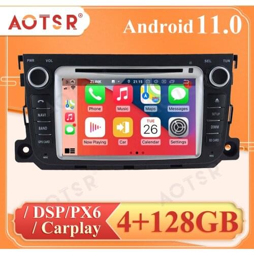 4G+128G Android 11 4G Car Radio Video Player For Mercedes BENZ SMART 2013 Car GPS Radio Carplay Bluetooth 5.0 HDMI