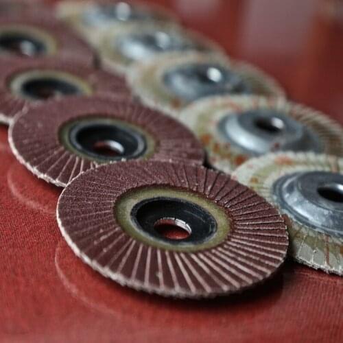 Free shipping 10pcs steel core soft&hard 80-320# grit 100*16MM flap discs wheels for angel grinder steel metal polishing sanding
