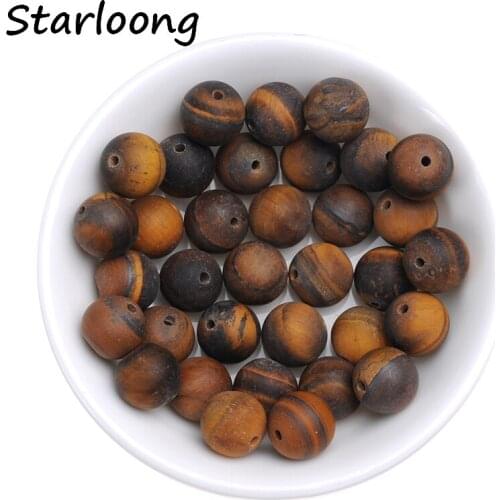 4mm 6mm 8mm 10mm 12mm natural stone beads Round Gorgeous Matte Yellow Tiger Eye loose Beads For DIY Jewelry making Bracelet