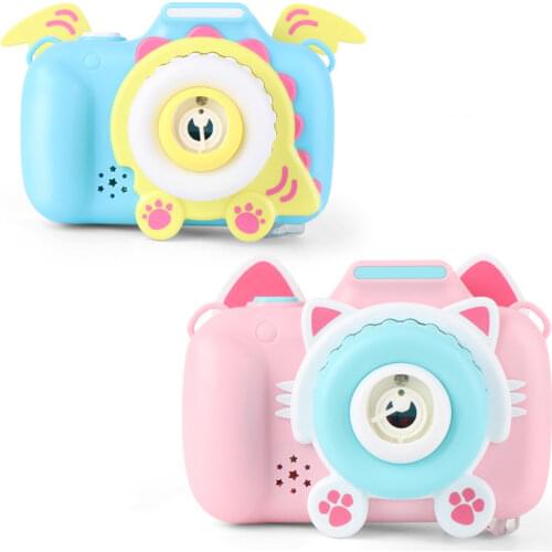 Children Camera Bubble Machine Toy Light Square Toy Electric Music Summer Outdoor Soap Blower For Kid Birthday Gift Bubbles Toys