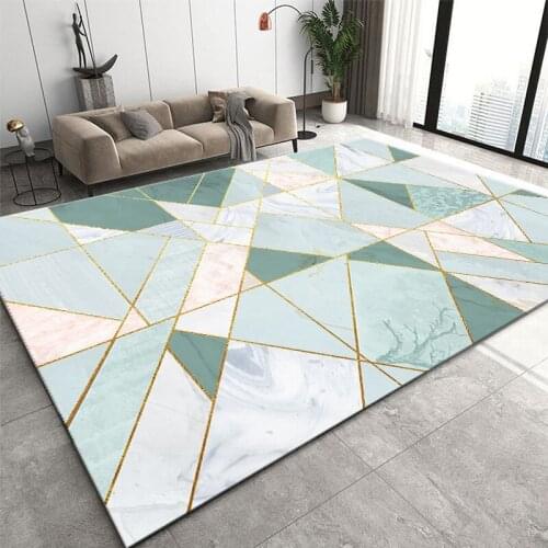 Home Nordic Geometric Rug Living Room Sofa Area Modern Abstract Carpet Bedroom Bedside Mat Door Mat