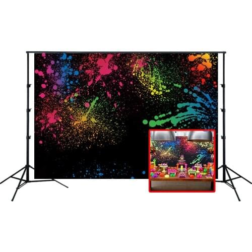 HUAYI Photography Backdrop Birthday Party Baby Shower Decor Photo Background Splashing Painted Photo Booth Backdrops W-2316