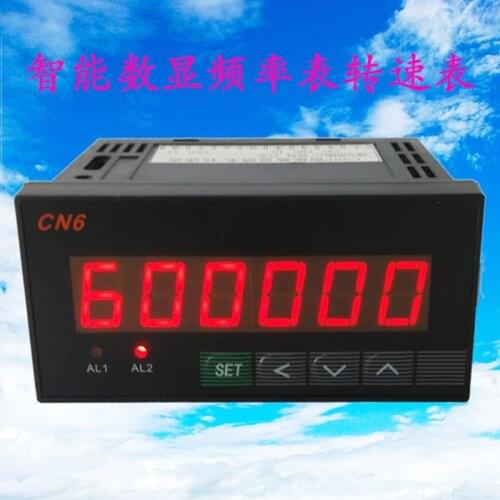 CN6 intelligent digital display tachometer frequency speed controller CNA6 frequency- meter input -switch