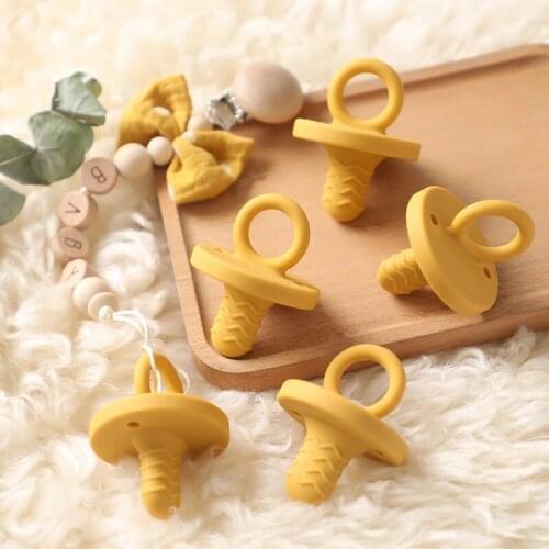 2pc Baby Silicone Nipple Bpa Free Dummy Pacifier Food Grade Teether Baby Pacifier Clip Holder Soother Nipple Nursing Teether Toy