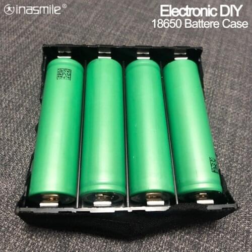 ABS 18650 High quality DIY battery box 1X 2X 3X 4X 18650 Black Power Bank Cases 1 2 3 4 Slot Batteries Container With Hard Pin