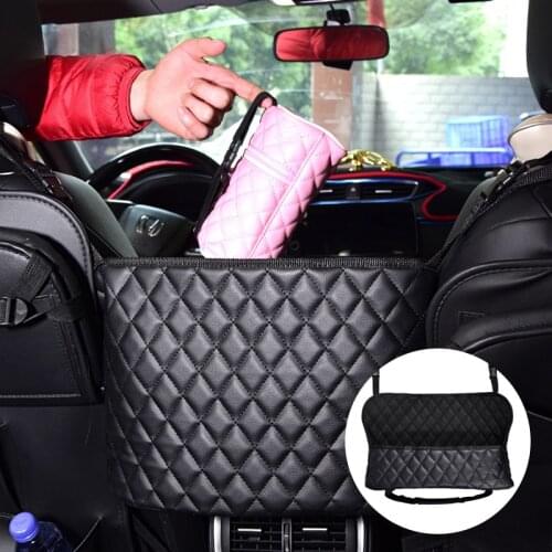 PU Leather Car Multifunction Food Shelves Cup Holder Storage Bucket Auto Sundries Organize Pouch Interior Automobiles Supplies