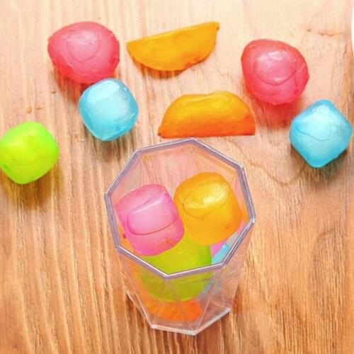 Fashionable 6 Pcs Star Shaped Ice Cubes Plastic Reusable Picnic Bar Multicolour Cube Ice Drink Physical Tools Keep Cool Coo X0X2