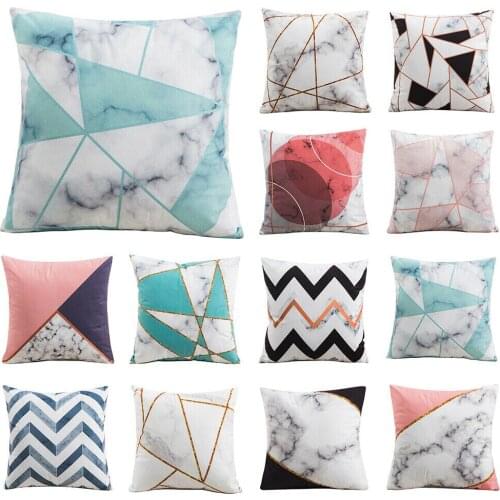 Marble Geometric Cushion Cover Car Sofa Home Decorative Throw Pillow Case