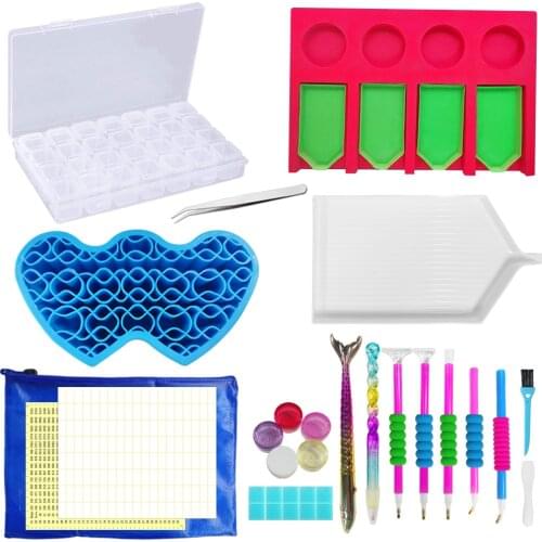 Diamond Painting Kits with Tray Organizer Diamond Painting Accessories Tools Storage Box, Diamond Painting Supplies