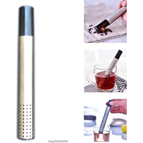 Stainless Steel Tea Infuser Stick Pipe Filter Steeper Reusable Teapot Coffee Loose Leaf Herbal Holder Strainer Mesh Tube ma17 21