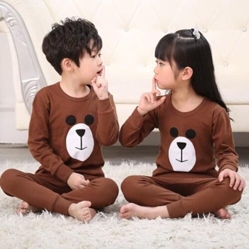Newest Baby Girls Sleepwear Sets Children Cotton Homewear Pajamas for Boy Pyjamas Kids Nightwear 3-14Y Teens Clothes