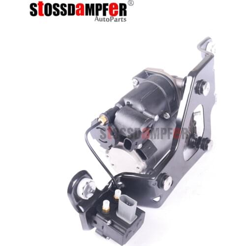 StOSSDaMPFeR New Air Suspension Compressor With Bracket Suspension Valve Fit BMW X5 E70 X6 E71 E72 37206799419
